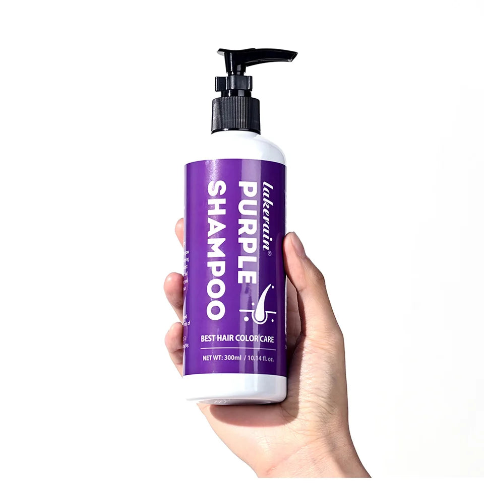 300ml Shampoo Lock Color Purple Shampoo Blonde Hair Bleaching Yellow Removing Linen Gray Silver Color Hair Dye шампунь для волос