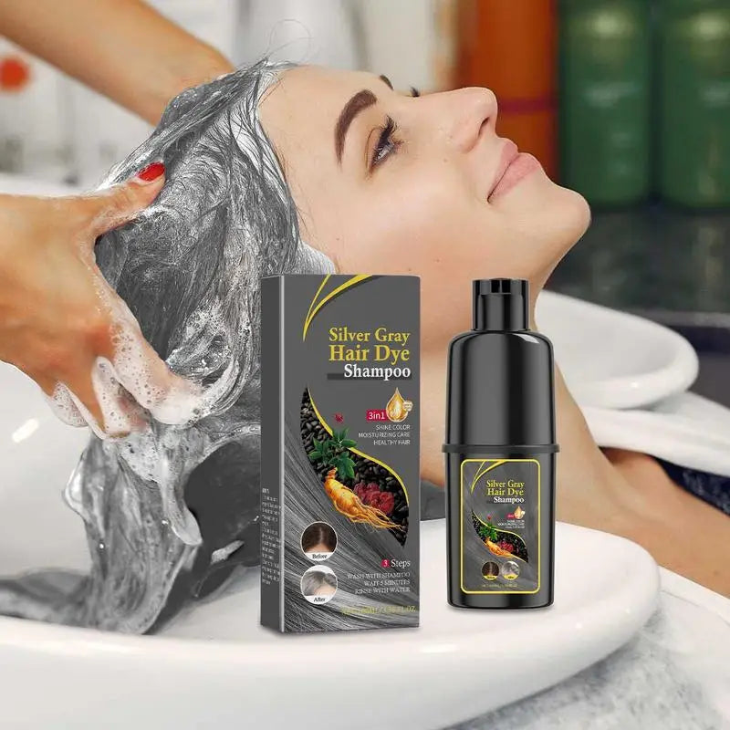 Hair Color Shampoo Black Hair Dye Covering White Hair Shampoo Hair Dye Shampoo Darkening Hair Shampoo Wine Red, Brown, Silver