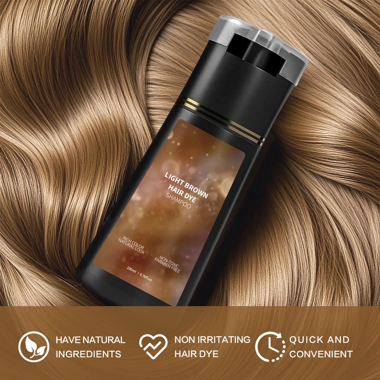 Instant Gray Coverage & Oil Control Shampoo - Provides Soft, Voluminous Hair with Nourishing Care in One Wash, Color Refresh.