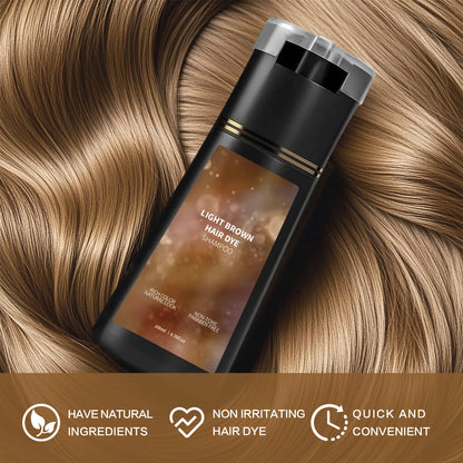 Instant Gray Coverage & Oil Control Shampoo - Provides Soft, Voluminous Hair with Nourishing Care in One Wash, Color Refresh.