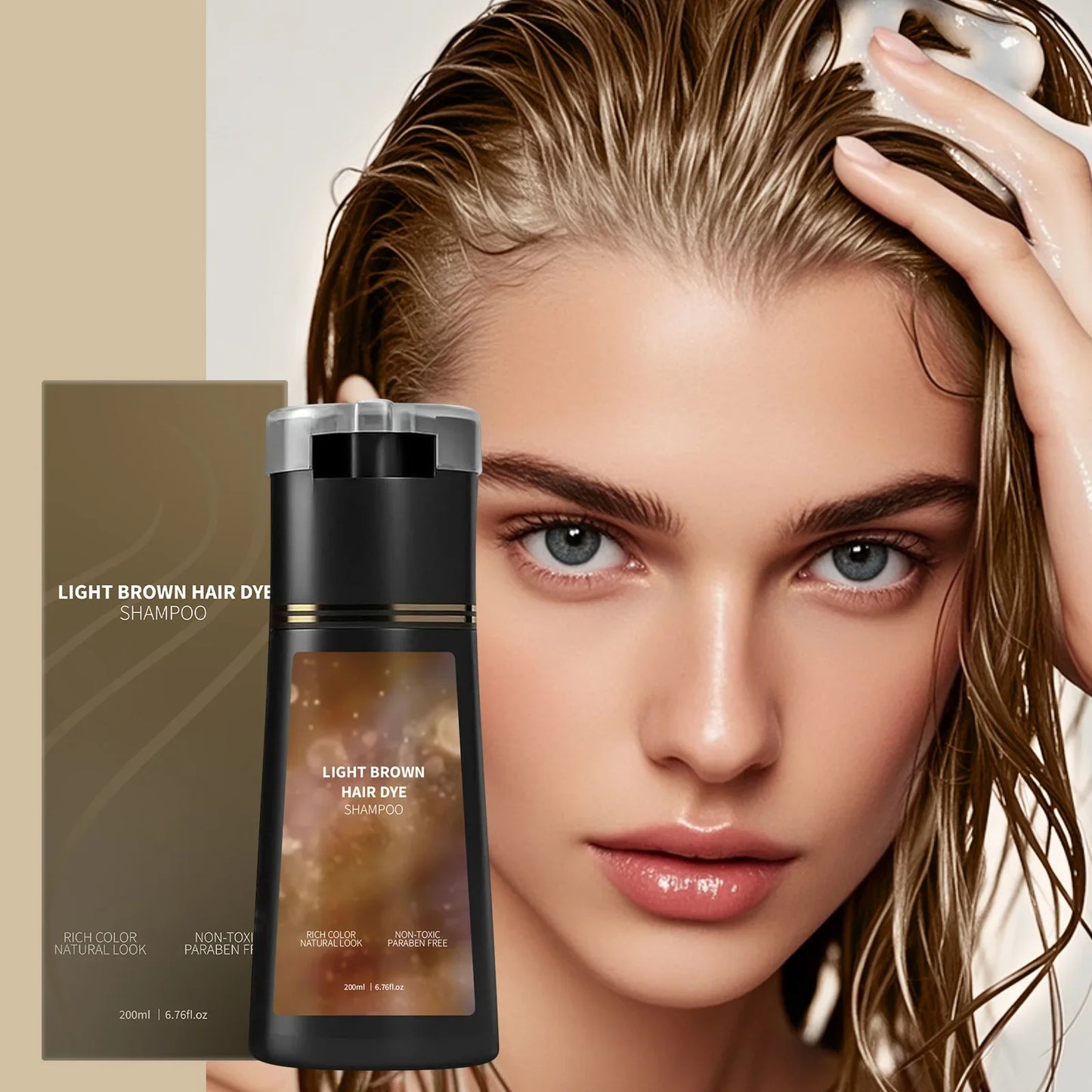 Instant Gray Coverage & Oil Control Shampoo - Provides Soft, Voluminous Hair with Nourishing Care in One Wash, Color Refresh.