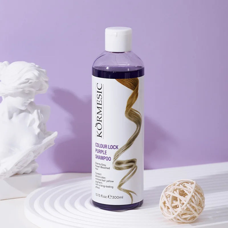 Color Locking Shampoo Pink Silver Purple Color Fixing Hair Shampoo Brightening Cleansing Care Shine Restoration for Dyed 300ml