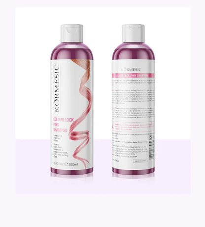 Color Locking Shampoo Pink Silver Purple Color Fixing Hair Shampoo Brightening Cleansing Care Shine Restoration for Dyed 300ml