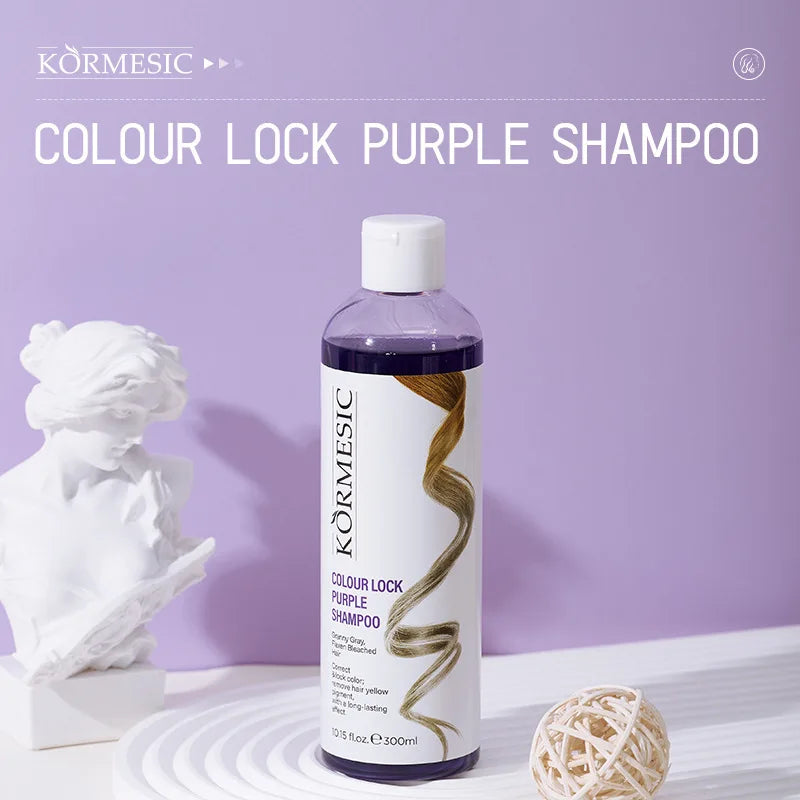 Color Locking Shampoo Pink Silver Purple Color Fixing Hair Shampoo Brightening Cleansing Care Shine Restoration for Dyed 300ml