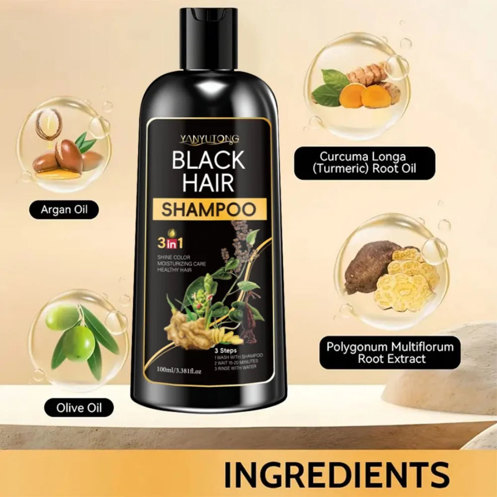 3 in 1 Turmeric Color-Treated Shampoo, Nourishing Color-Treated Shampoo Gentle Formula, Plant-Based, Light Beige