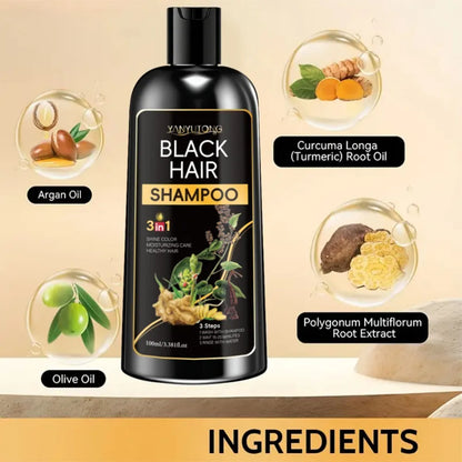 3 in 1 Turmeric Color-Treated Shampoo, Nourishing Color-Treated Shampoo Gentle Formula, Plant-Based, Light Beige