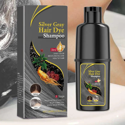 Hair Color Shampoo Black Hair Dye Covering White Hair Shampoo Hair Dye Shampoo Darkening Hair Shampoo Wine Red, Brown, Silver