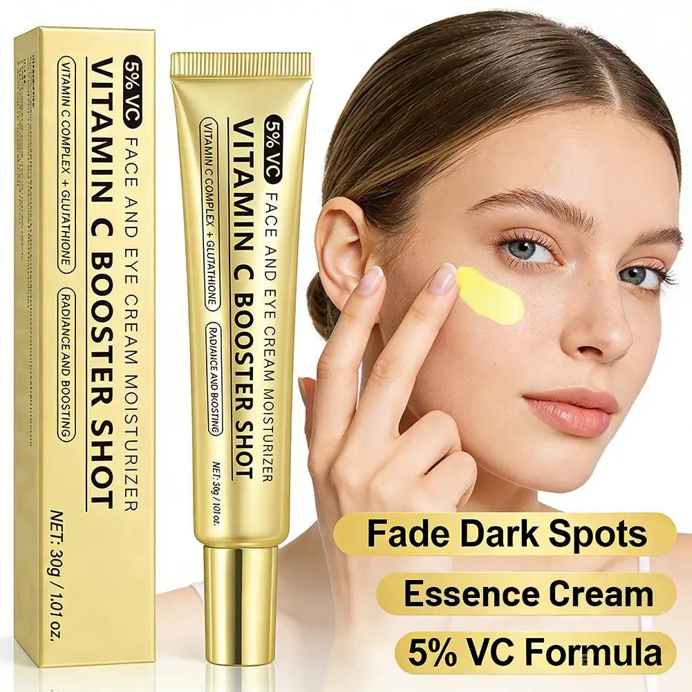 Vitamin C Booster Shot Serum with Glutathione, Niacinamide and Vitamin E Lightweight Brightening Face Serum Hydrate & Boost Glow
