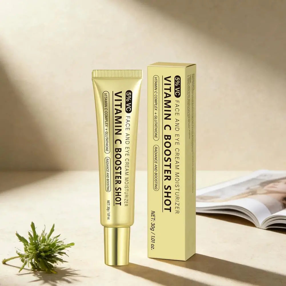 Vitamin C Booster Shot Serum with Glutathione, Niacinamide and Vitamin E Lightweight Brightening Face Serum Hydrate & Boost Glow