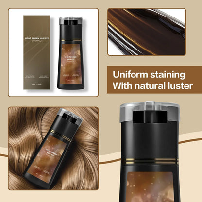 Instant Gray Coverage & Oil Control Shampoo - Provides Soft, Voluminous Hair with Nourishing Care in One Wash, Color Refresh.