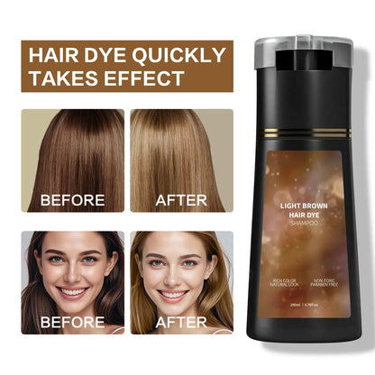 Instant Gray Coverage & Oil Control Shampoo - Provides Soft, Voluminous Hair with Nourishing Care in One Wash, Color Refresh.