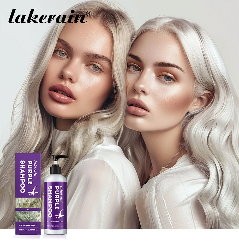 300ml Shampoo Lock Color Purple Shampoo Blonde Hair Bleaching Yellow Removing Linen Gray Silver Color Hair Dye шампунь для волос