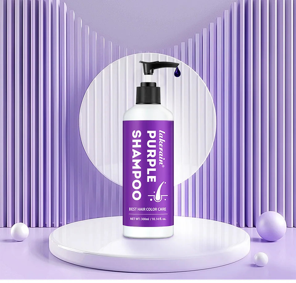 300ml Shampoo Lock Color Purple Shampoo Blonde Hair Bleaching Yellow Removing Linen Gray Silver Color Hair Dye шампунь для волос