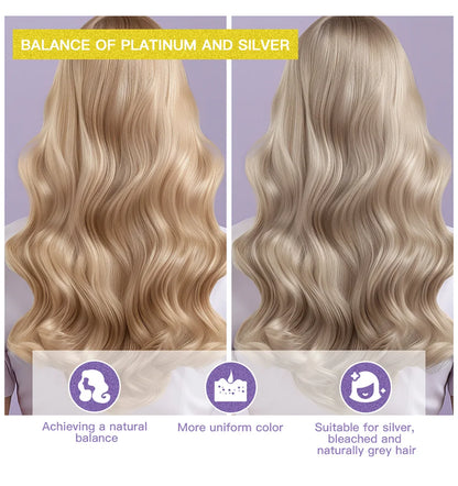 300ml Shampoo Lock Color Purple Shampoo Blonde Hair Bleaching Yellow Removing Linen Gray Silver Color Hair Dye шампунь для волос