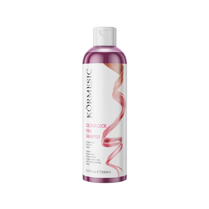 Color Locking Shampoo Pink Silver Purple Color Fixing Hair Shampoo Brightening Cleansing Care Shine Restoration for Dyed 300ml
